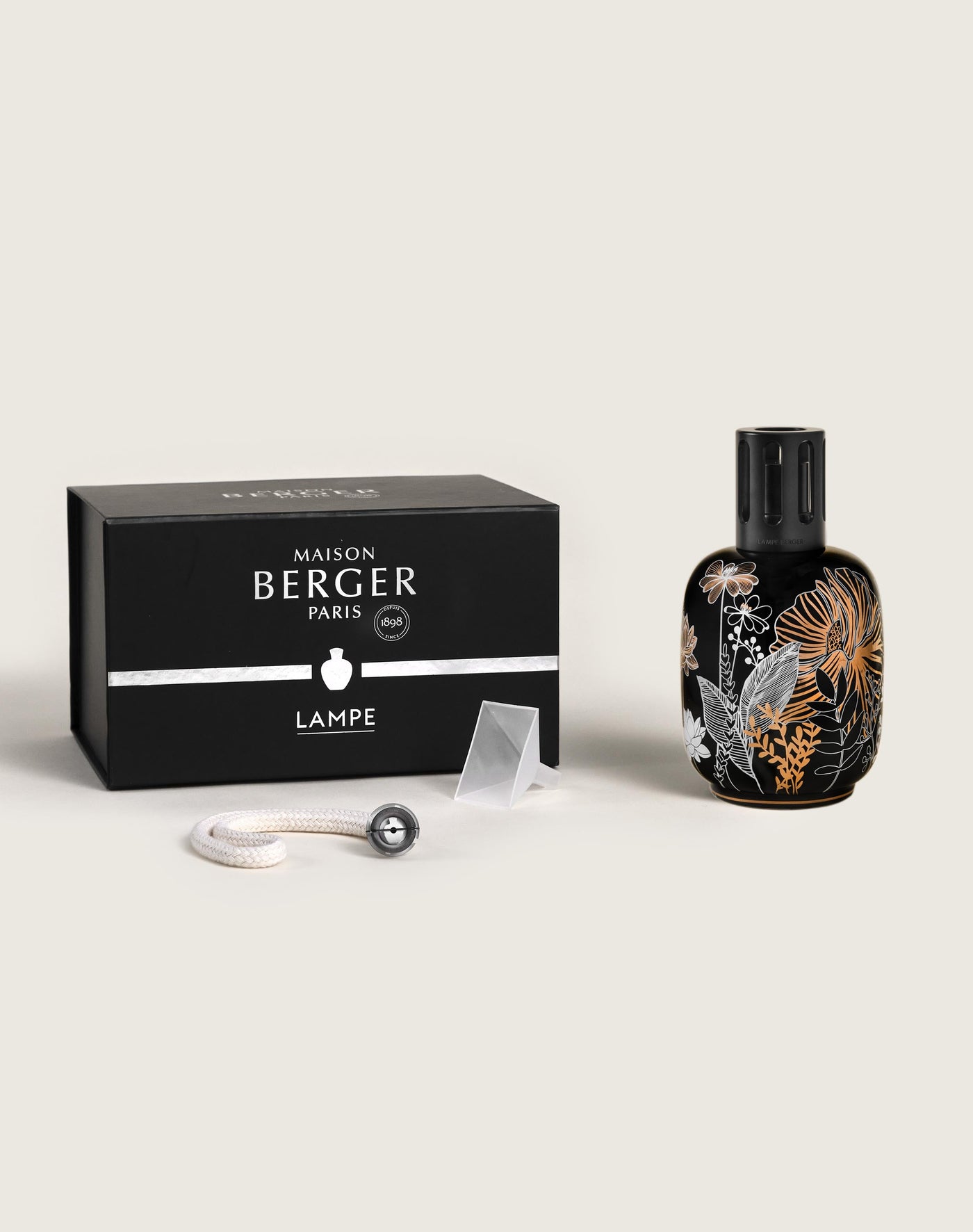 Black Vegetal Porcelain Lamp Berger