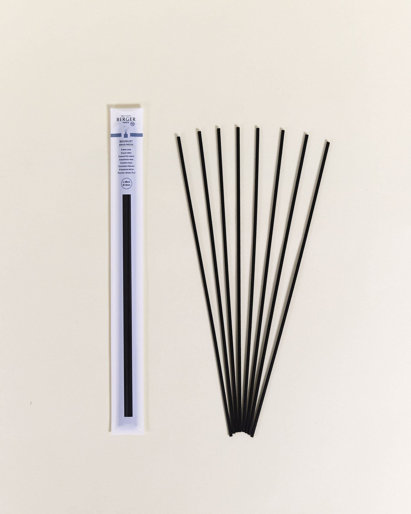 Pack of 8 synthetic black 30cm