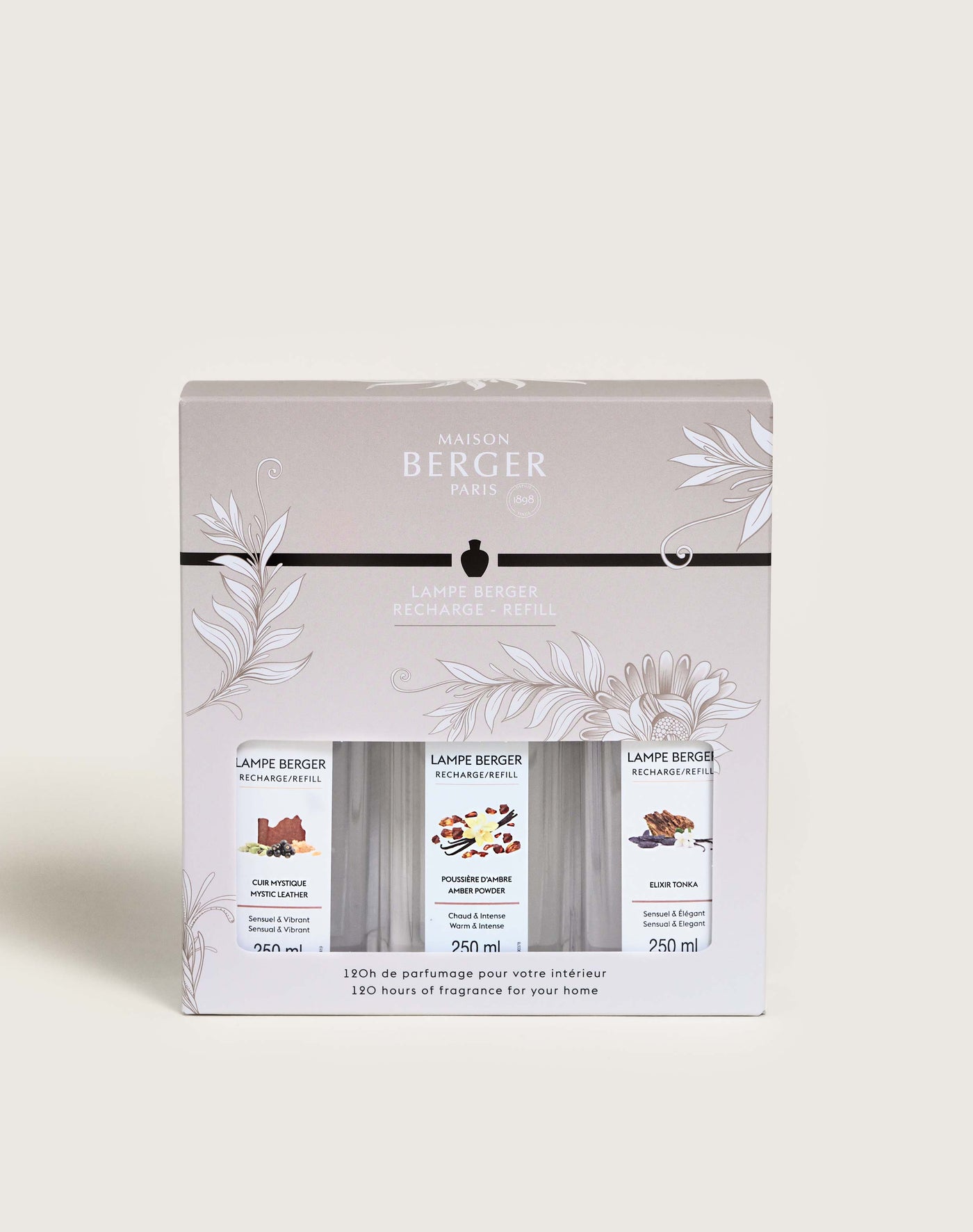 Gift Pack with 3 x 250 ml Holly Lamp Berger Refills