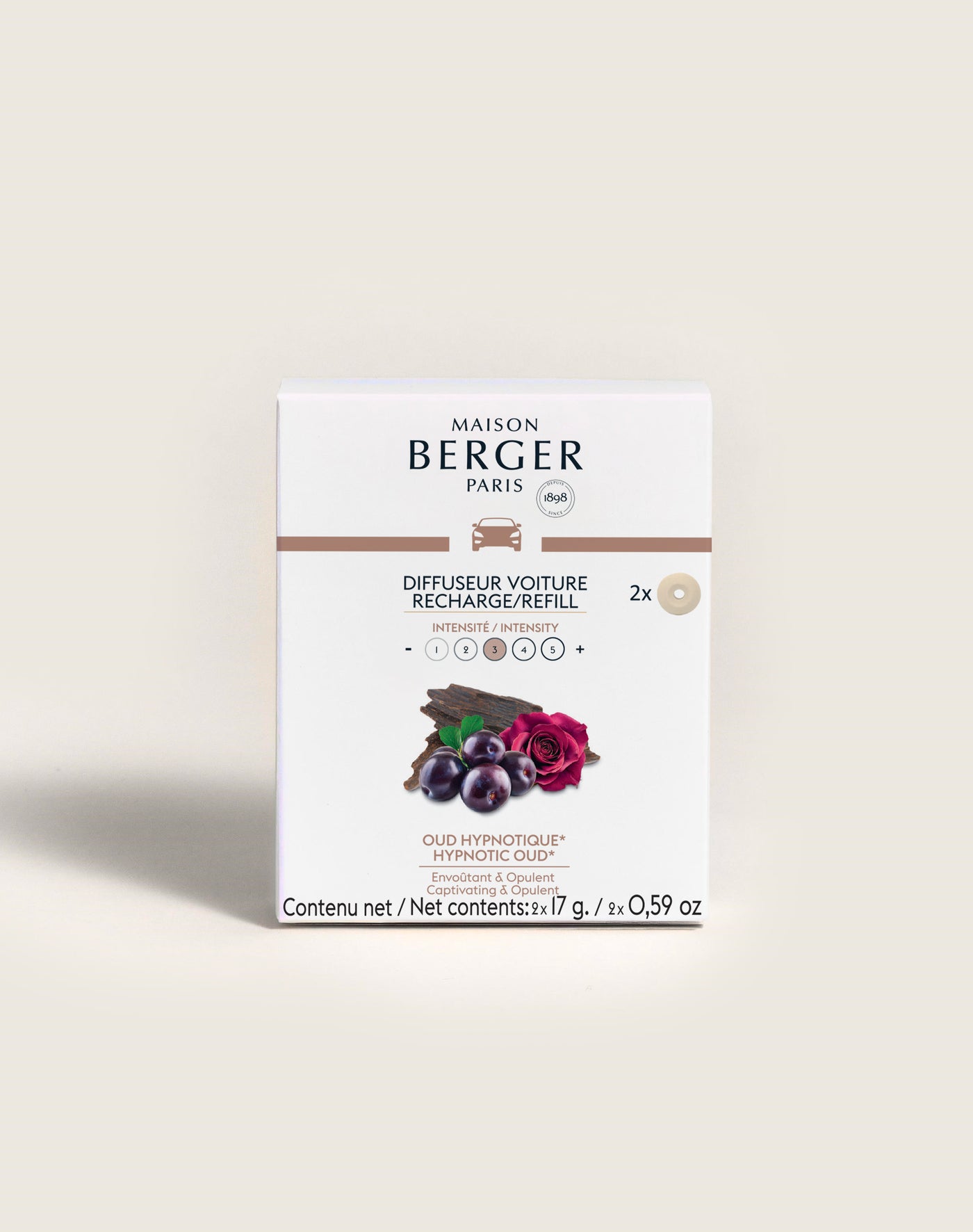 Hypnotic Oud Car Diffuser Refills - Maison Berger Paris